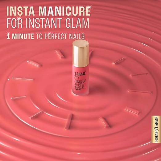 Lakme 9to5 Powerplay Insta-Manicure Nail Enamel - Pink Glow