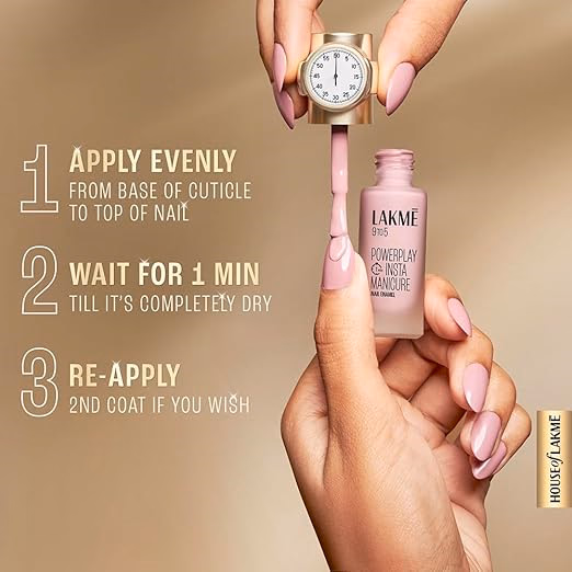 Lakme 9to5 Powerplay Insta-Manicure Nail Enamel - Lemon Burst