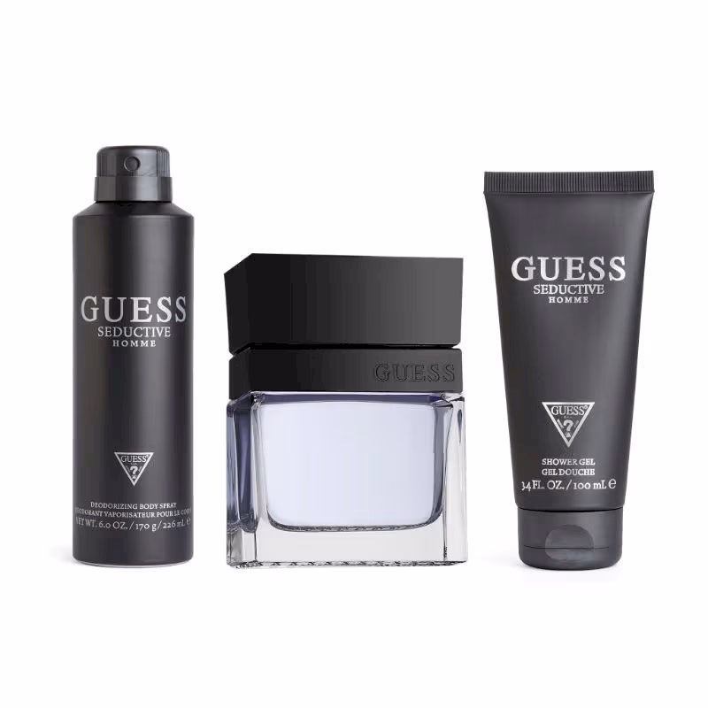 Guess - Coffret Pour Homme - Gift Set for Men - (Eau De Toilette + Shower Gel + Body Spray + Pouch)