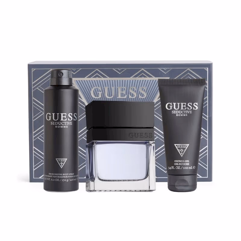 Guess - Coffret Pour Homme - Gift Set for Men - (Eau De Toilette + Shower Gel + Body Spray + Pouch)