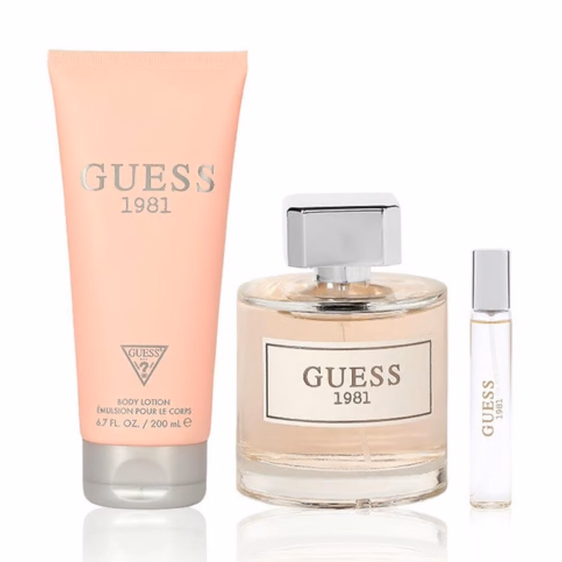 Guess 1981 - Gift Set - Eau De Toilette - Natural Spray + Body Lotion + Travel Spray