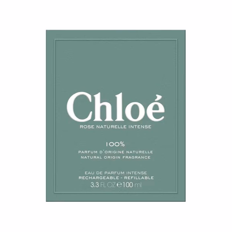 CHLOE - ROSE NATURELLE INTENSE - 100% - PARFUM D'ORIGINE NATURELE NATURAL ORIGIN FRAGRANCE EAU DE PARFUM INTENSE