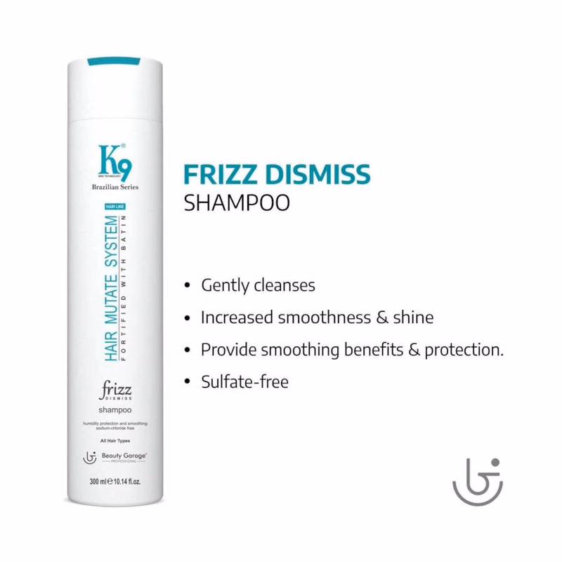 BEAUTY GARAGE PROFESSIONAL - K9 - BRAZILIAN SERIES - FRIZZ DISMISS - SHAMPOO