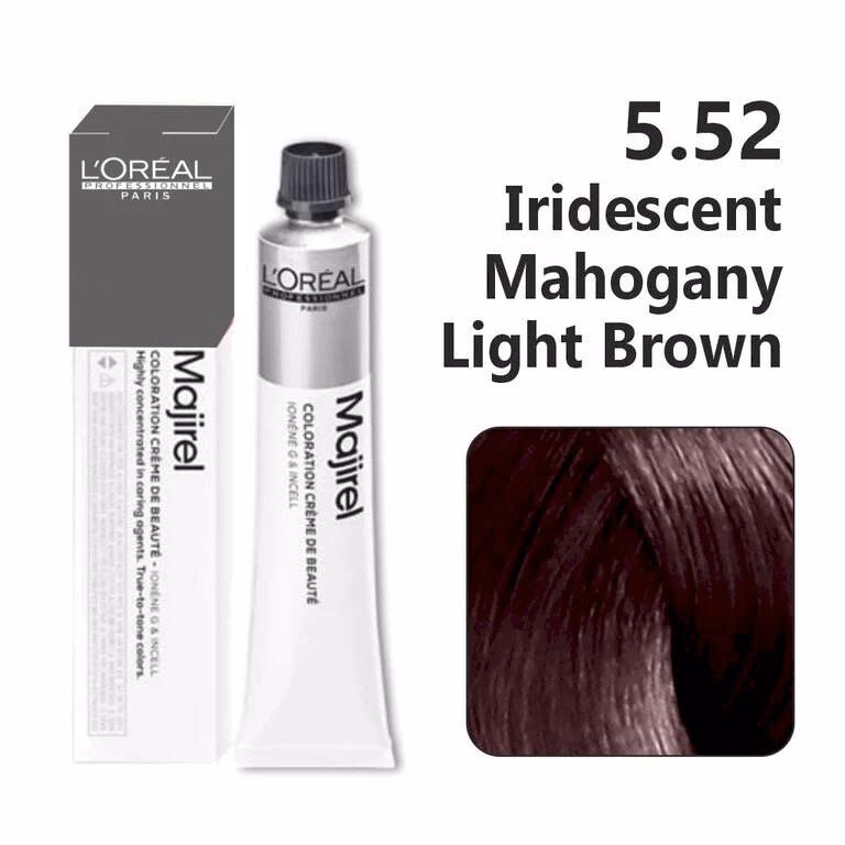 L'OREAL PROFESSIONEL PARIS - MAJIREL - 5.52 - IRIDISCENT MAHOGANY LIGHT BROWN  - COLORING CREAM