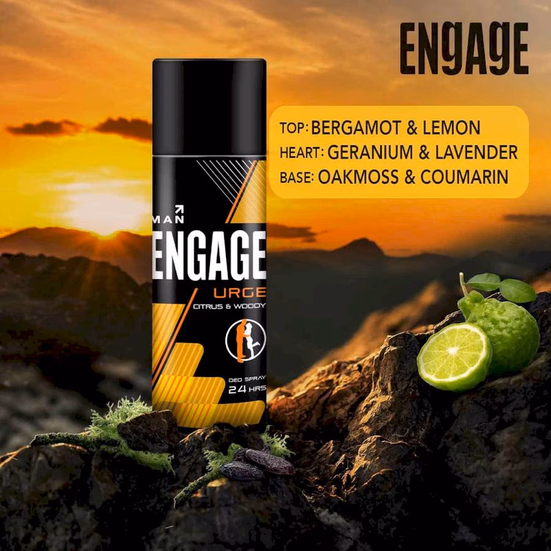 ENGAGE - URGE - CITRUS & WOODY - DEO SPRAY