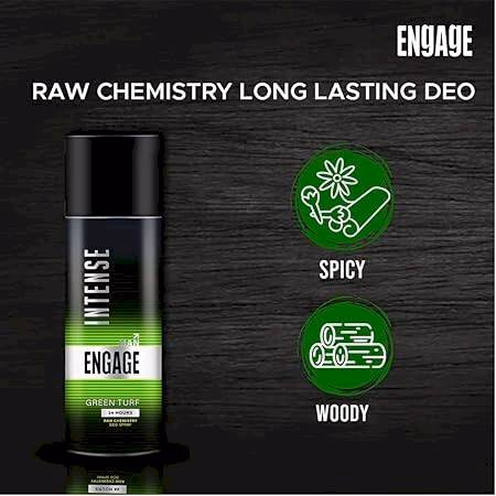 ENGAGE - INTENSE - GREEN TURF - 24 HRS - RAW CHEMISTRY - DEO SPRAY - MAN