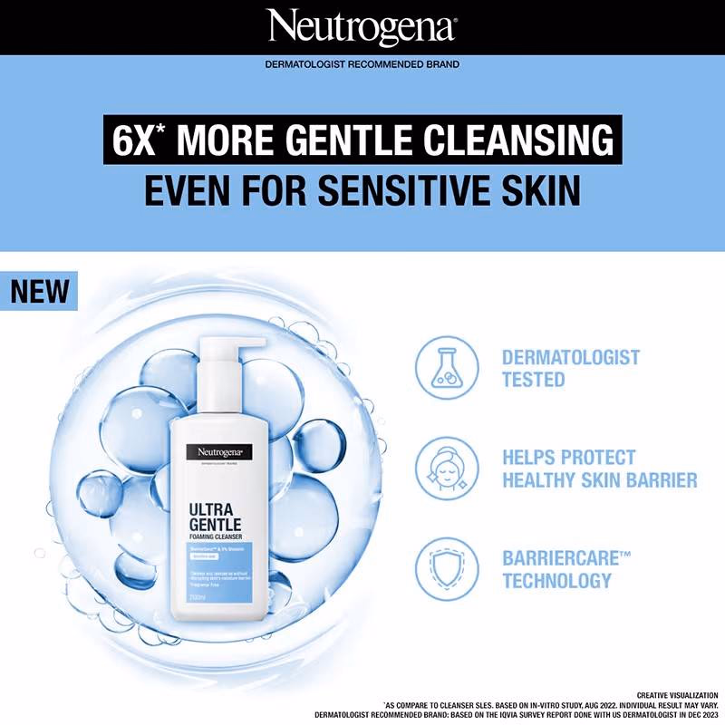 NEUTROGENA - ULTRA GENTLE - FOAMING CLEANSER