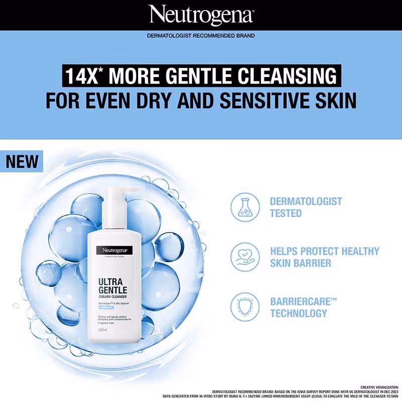 NEUTROGENA - ULTRA GENTLE - CREAMY CLEANSER