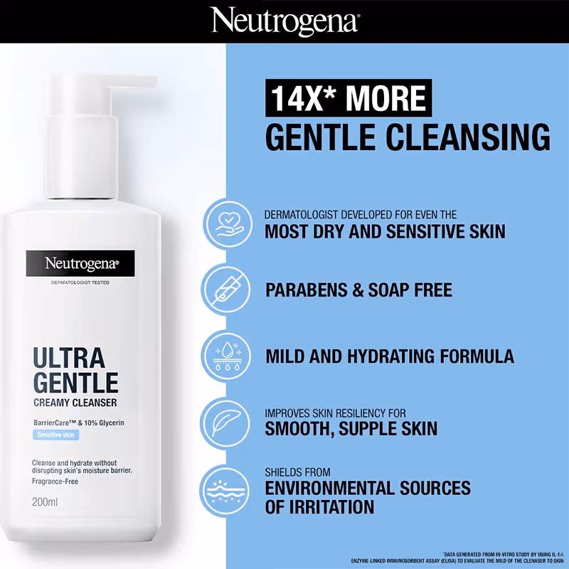 NEUTROGENA - ULTRA GENTLE - CREAMY CLEANSER