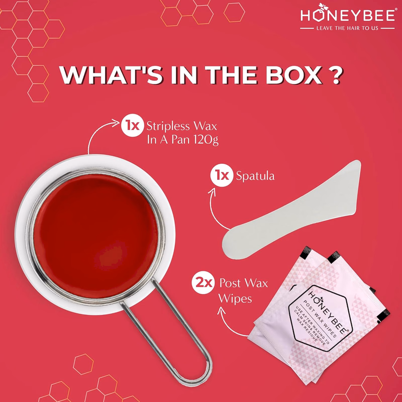 HONEYBEE - STRIPLESS - WAX IN A PAN - FOR FACE & SENSITIVE AREAS - EASY - TO - USE