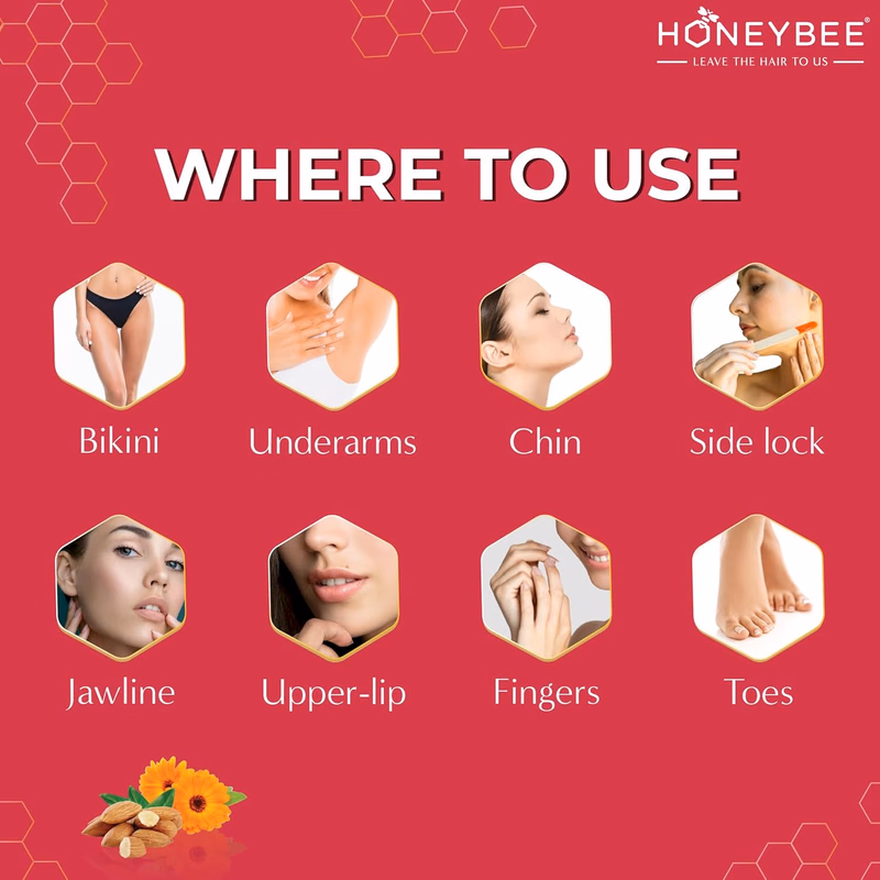 HONEYBEE - STRIPLESS - WAX IN A PAN - FOR FACE & SENSITIVE AREAS - EASY - TO - USE
