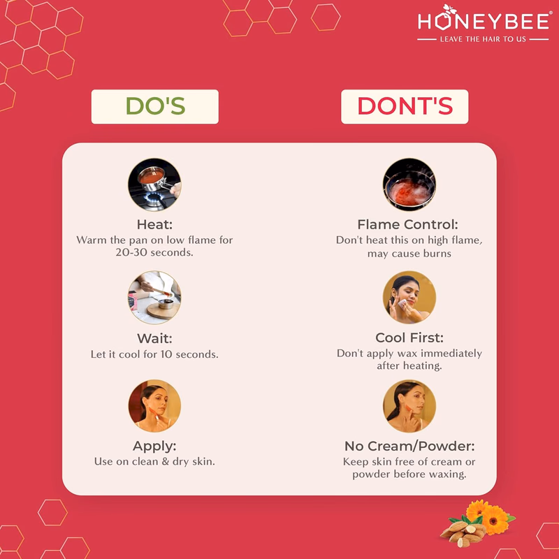 HONEYBEE - STRIPLESS - WAX IN A PAN - FOR FACE & SENSITIVE AREAS - EASY - TO - USE
