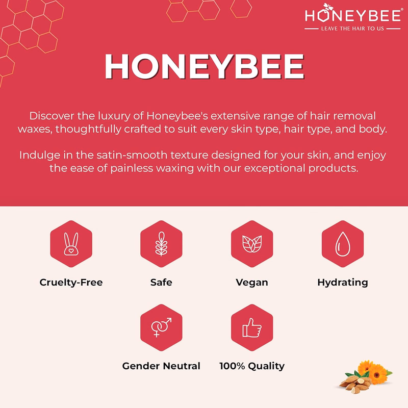HONEYBEE - STRIPLESS - WAX IN A PAN - FOR FACE & SENSITIVE AREAS - EASY - TO - USE