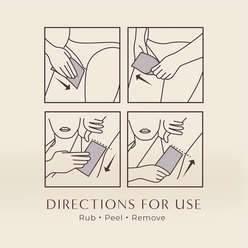 HONEYBEE - WAX STRIP - BODY - STRAWBERRY - READY TO  USE