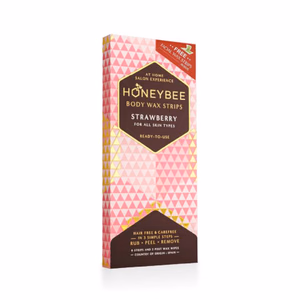 HONEYBEE - WAX STRIP - BODY - STRAWBERRY - READY TO  USE