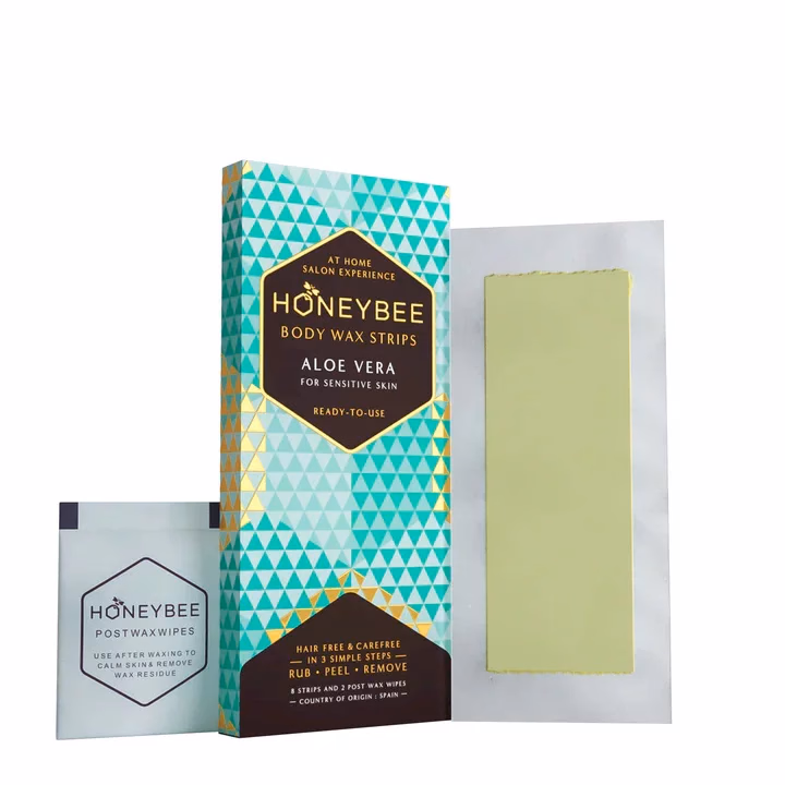 HONEYBEE - WAX STRIP - BODY  - ALOE VERA - READY TO USE