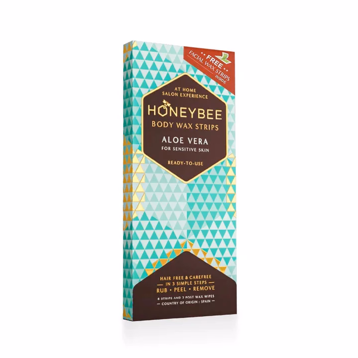 HONEYBEE - WAX STRIP - BODY  - ALOE VERA - READY TO USE