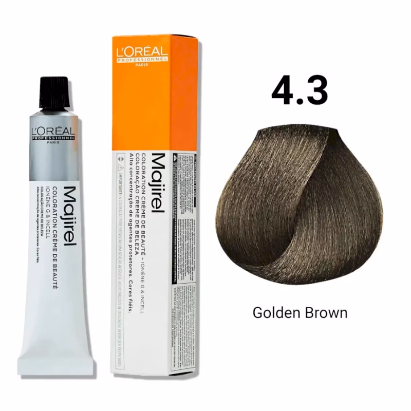 LOREAL PROFESSIONEL PARIS -MAJIREL - 4.3 -GOLDEB BROWN - COLORING CREAM