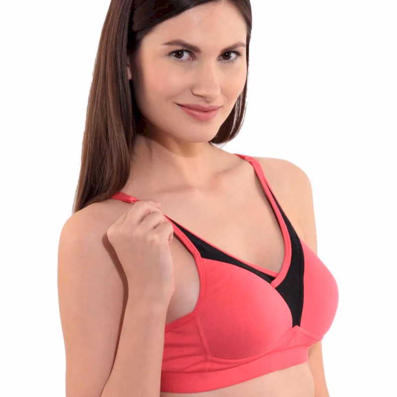 FLORET - PADDED SPORTS BRA - TOMATO