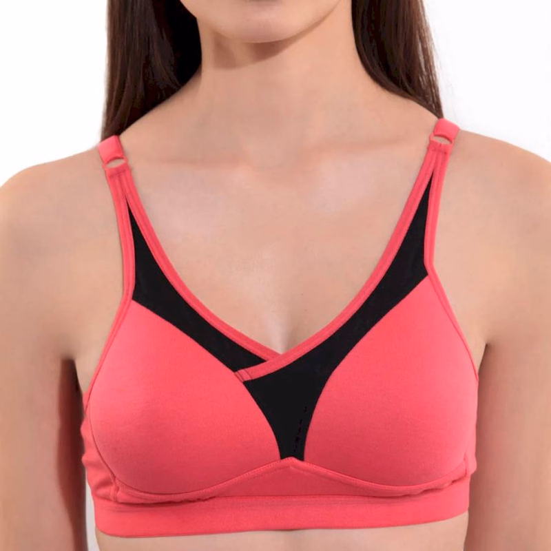 FLORET - PADDED SPORTS BRA - TOMATO