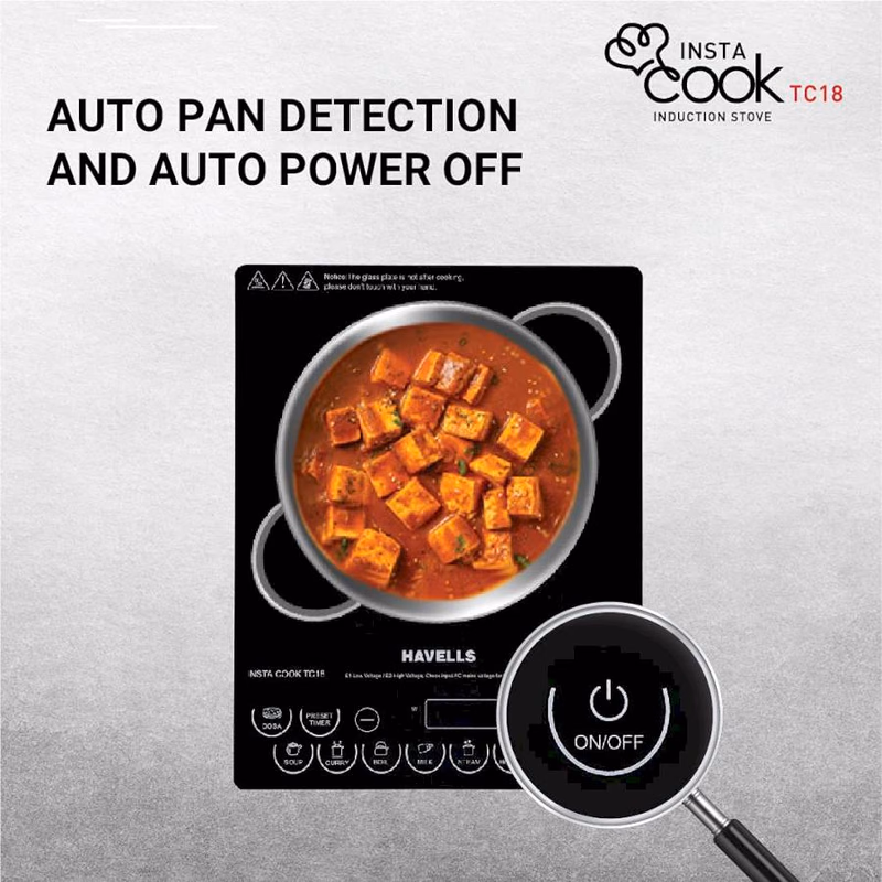 HAVELLS - INSTA COOK - INDUCTION COOK -TC18 - 1800W