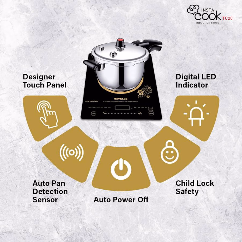 HAVELLS - INSTA COOK - INDUCTION COOK -TC20 - 2000W