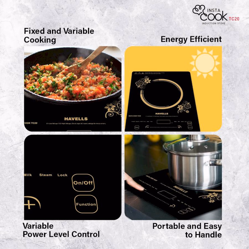 HAVELLS - INSTA COOK - INDUCTION COOK -TC20 - 2000W