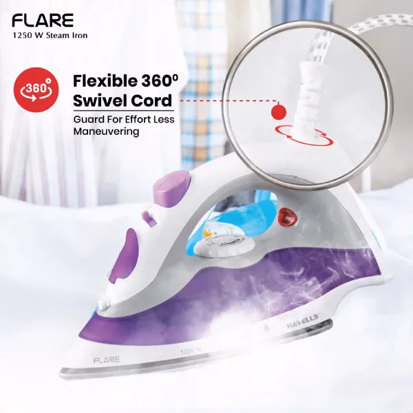 HAVELLS - FLARE - 1250 W - STEAM IRON