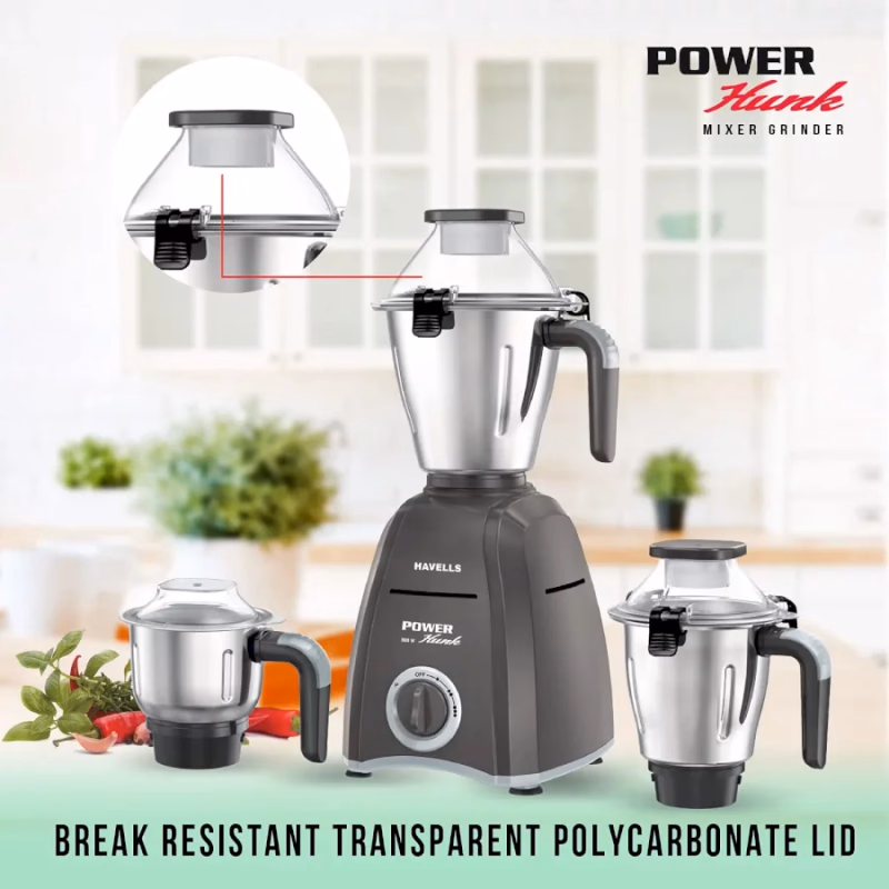 HAVELLS - POWER HUNK - 3 JAR MIXER GRINDER
