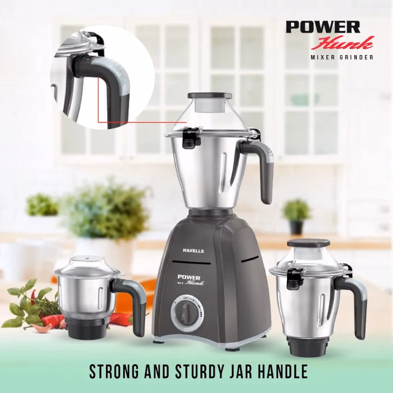 HAVELLS - POWER HUNK - 3 JAR MIXER GRINDER