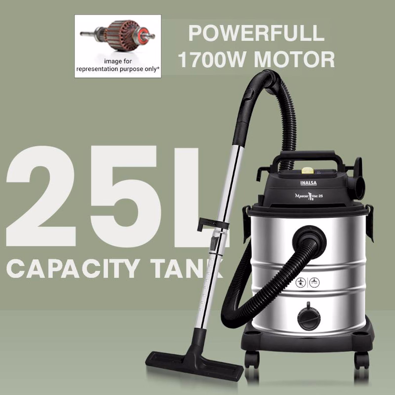 INALSA - MASTER VAC 25 - WET & DRY VACUUM CLEANER