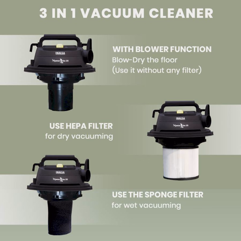 INALSA - MASTER VAC 25 - WET & DRY VACUUM CLEANER