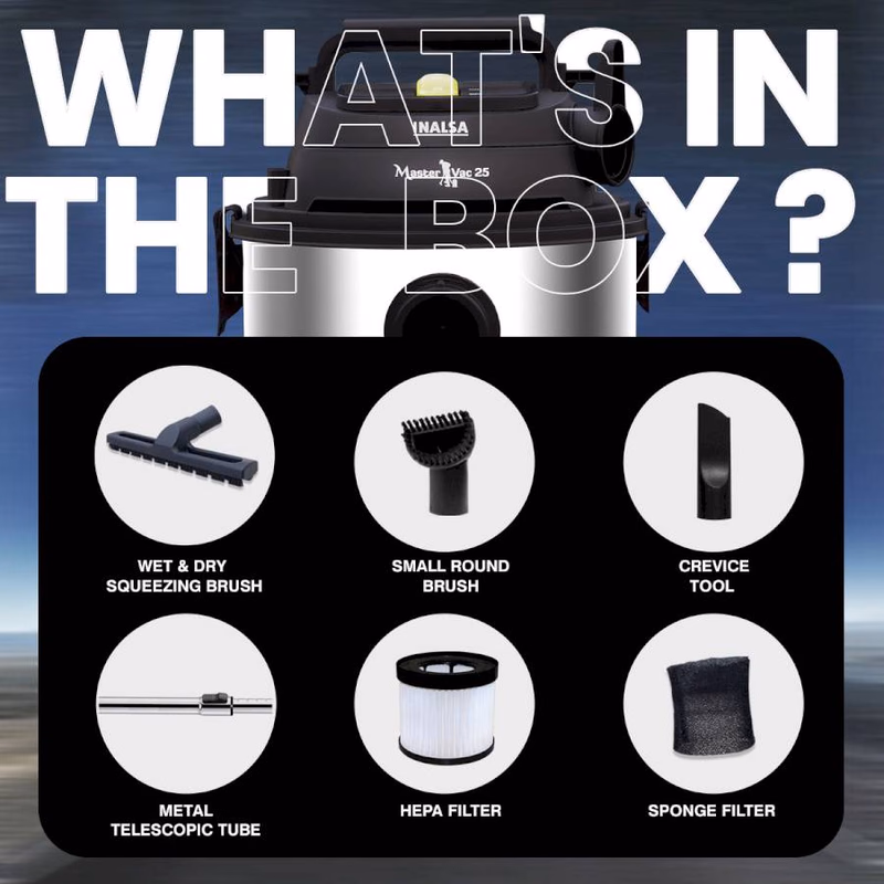 INALSA - MASTER VAC 25 - WET & DRY VACUUM CLEANER