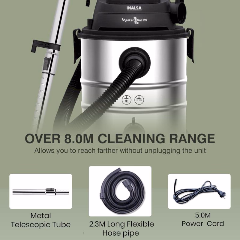 INALSA - MASTER VAC 25 - WET & DRY VACUUM CLEANER