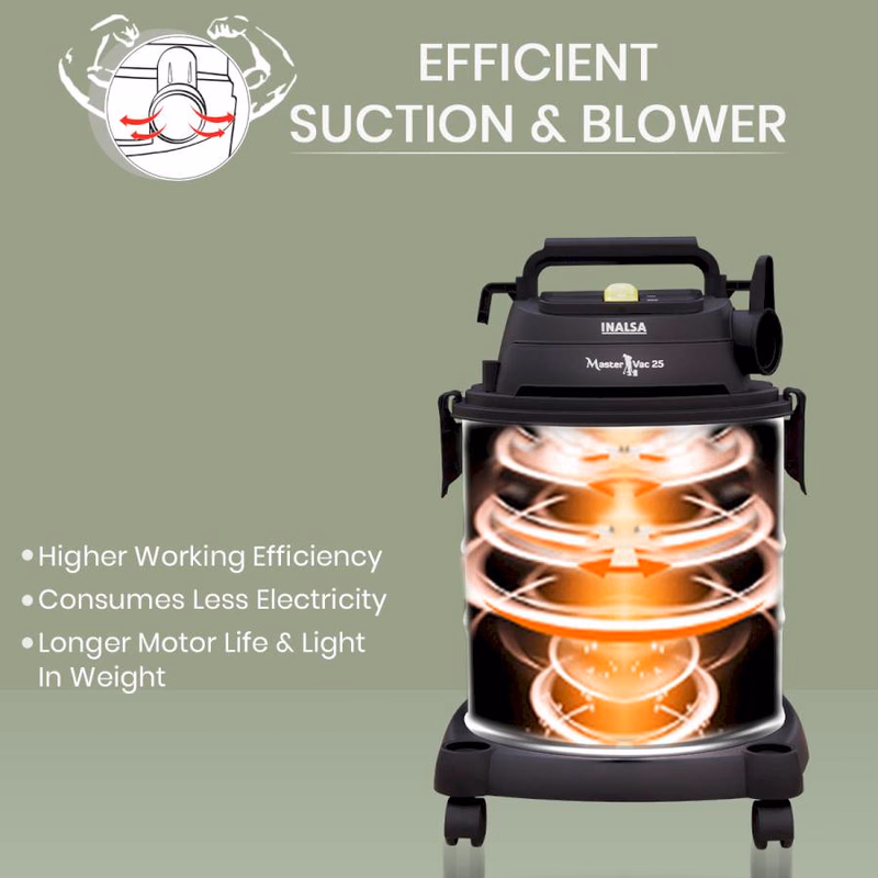 INALSA - MASTER VAC 25 - WET & DRY VACUUM CLEANER