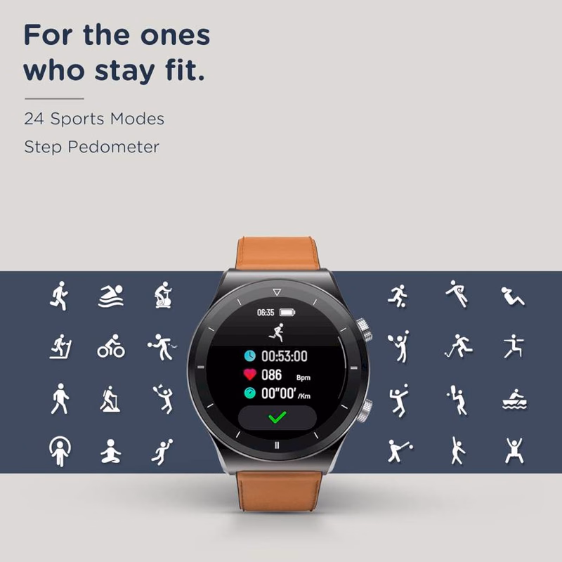 PEBBLE - REVO - SMART WATCH - BROWN