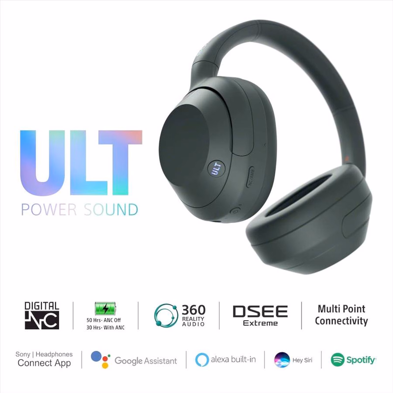 SONY - WH - ULT900N - ULT POWER SOUND - ULTWEAR - NOISE CANCELING - HEADPHONE