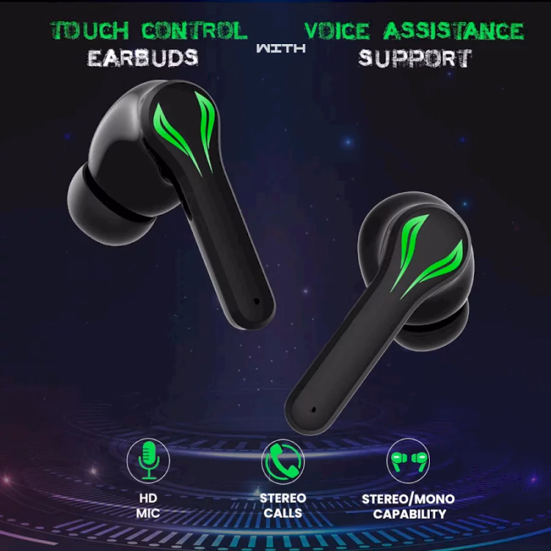 PTRON - BASS BUDS JADE - GAMING TRUE WIRELESS EARBUDS