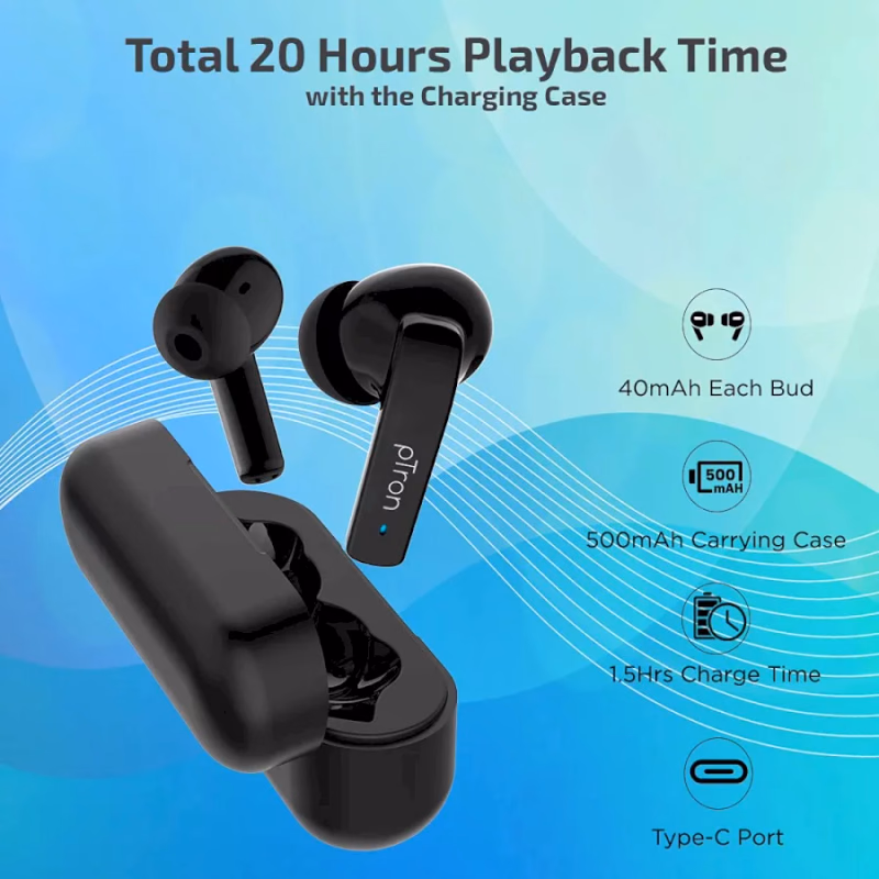 PTRON - BASSPODS 992 - ANC TRUE WIRELESS EARBUDS