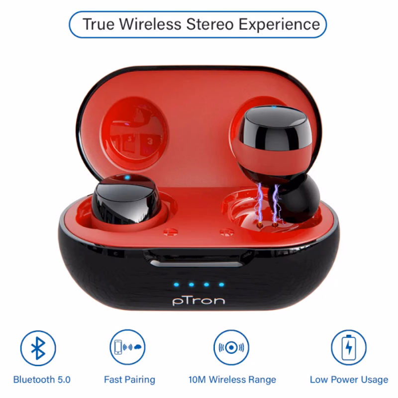 PTRON - BASSBUDS EVO - TRUE WIRELESS STEREO EARBUDS
