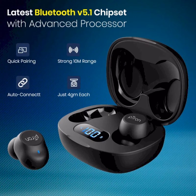 PTRON - BASSPODS 991 - TRUE WIRELESS STEREO EARBUDS
