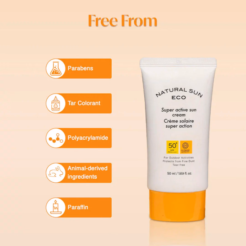 The Face Shop - Natural Sun Eco Super - Sunscreen  With Spf 50+ Pa +++ Protect From Fine Dust, Uva & Uvb Rays, Blue Light & Digital Devices