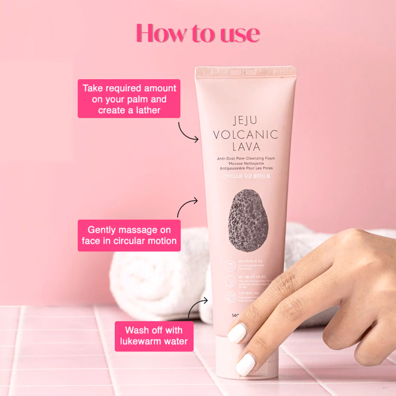 THE FACE SHOP - Jeju Volcanic Lava - Cleansing Foam