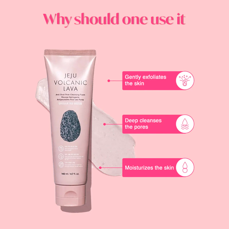 THE FACE SHOP - Jeju Volcanic Lava - Cleansing Foam