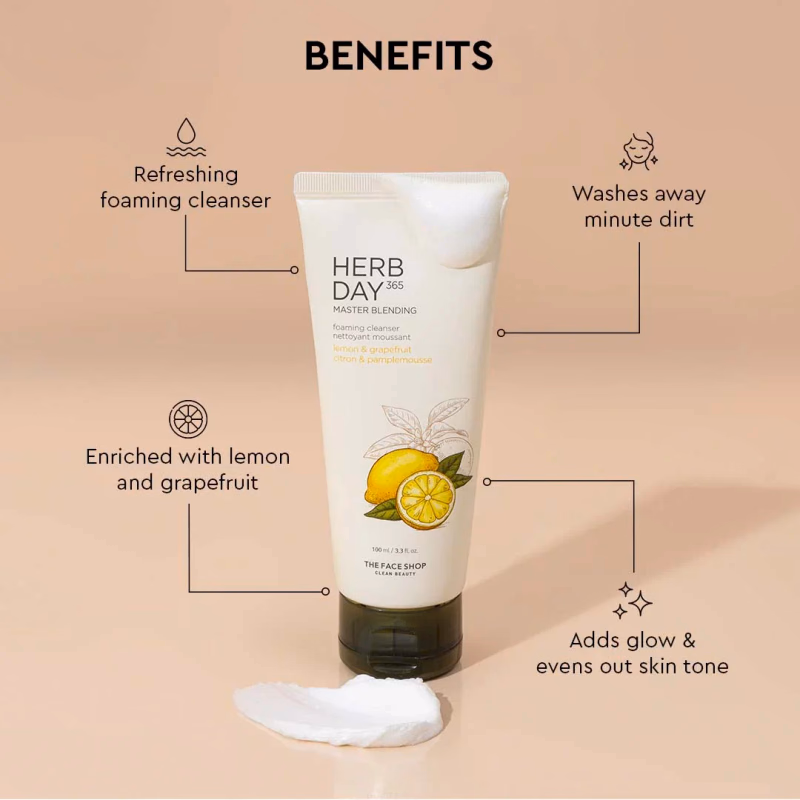 Herb Day 365 - Lemon & Grapefruit- Foaming Cleanser