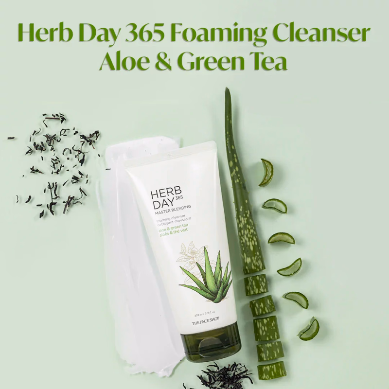 Herb Day 365  - Aloe & Green Tea-Foaming Cleanser