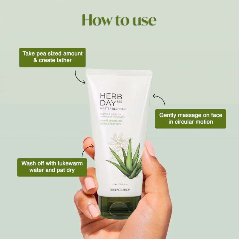 Herb Day 365  - Aloe & Green Tea-Foaming Cleanser