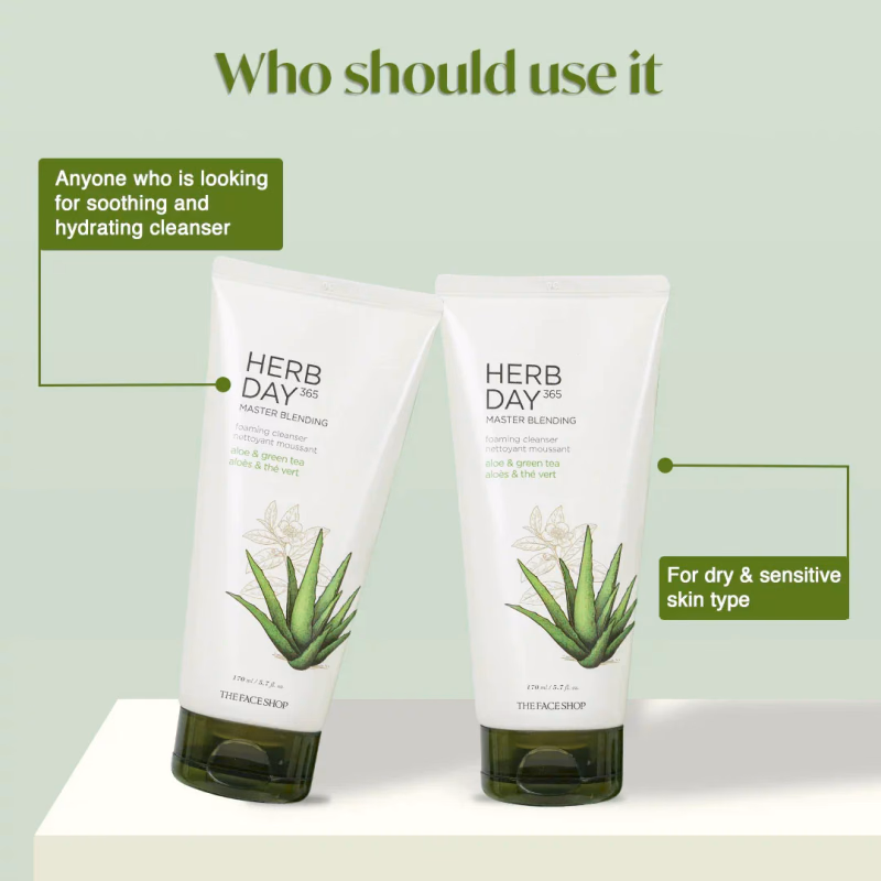 Herb Day 365  - Aloe & Green Tea-Foaming Cleanser