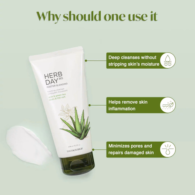 Herb Day 365  - Aloe & Green Tea-Foaming Cleanser