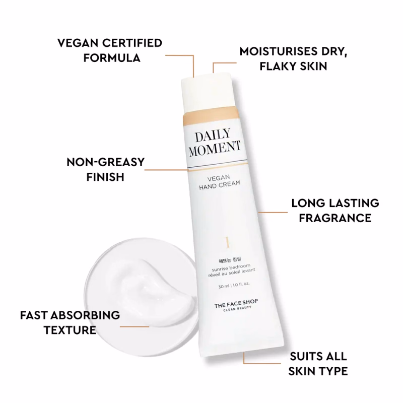 THE FACE SHOP - 01 SUNRISE BEDROOM - Hand Cream - Daily Moment Vegan